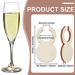 80Pcs Wood Wine Glass Label Ring&nbsp;FIND-UN0007-79