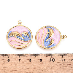 304 Stainless Steel Pave Crystal Rhinestone and Enamel Pendants&nbsp;STAS-T069-77