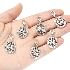 10Pcs Tibetan Style Alloy Pendant Decorations&nbsp;HJEW-YW00304