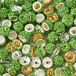 Handmade Polymer Clay Rhinestone Pave Disco Beads&nbsp;RB-TA0001-20A