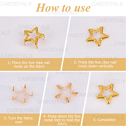 200Pcs Iron Studs Rivets&nbsp;IFIN-CY0001-01G