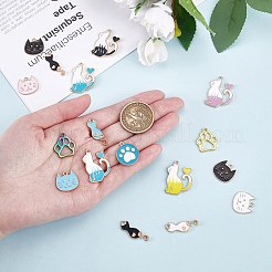 32Pcs 16 Style Alloy Enamel Pendants&nbsp;ENAM-SZ0003-11