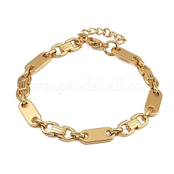 304 Stainless Steel Chain Bracelets for Women Men&nbsp;BJEW-Z143-28G