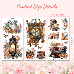 3 Sheets 3 Styles PVC Waterproof Decorative Stickers&nbsp;DIY-WH0404-278