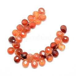 Dyed Natural Red Agate Gemstone Beads Strands&nbsp;G-T006-09
