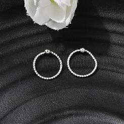 Brass Ball Captive Bead Nose Ring&nbsp;AJEW-G075-01S-02