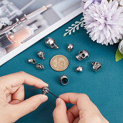 10Pcs 5 Style 304 Stainless Steel Beads&nbsp;STAS-UN0043-53