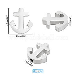 10Pcs 304 Stainless Steel Beads&nbsp;STAS-UN0047-94