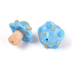 Handmade Lampwork Bumpy Beads Strands&nbsp;LAMP-A004-06F