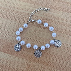 Iron Flat Round with  Saint Benedict Charm Bracelets&nbsp;HP3576
