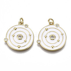 Brass Micro Pave Cubic Zirconia Pendants&nbsp;ZIRC-N039-056A-NF