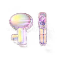 UV Plating Rainbow Iridescent Transparent Acrylic Beads&nbsp;OACR-C007-05B