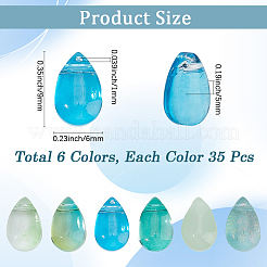 210Pcs 6 Colors Transparent Glass Beads&nbsp;GGLA-LT0001-02A