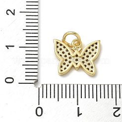 Rack Plating Brass Micro Pave Cubic Zirconia Pendants&nbsp;KK-K392-42G