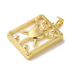 Brass Pave Natural Shell Pendants&nbsp;KK-Z042-27G-01