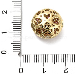 Brass Micro Pave Cubic Zirconia Beads&nbsp;KK-L229-023G-01