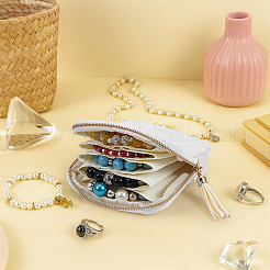 Cloth Jewelry Storage Zipper Bags with Tassel for Earrings Rings Bracelets Necklaces&nbsp;AJEW-WH0596-664A