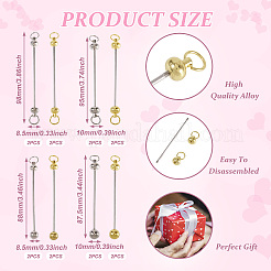 16Pcs 8 Styles Alloy & Iron Bar Beadable Keychain Bar&nbsp;FIND-TA0006-55