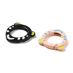 Spray Painted Alloy Spring Gate Rings&nbsp;FIND-M008-03