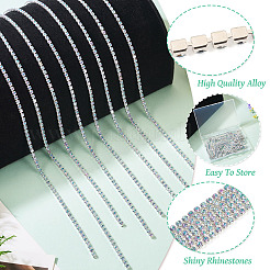 5 Yards Alloy Glass Rhinestone Cup Chains&nbsp;AJEW-TA0002-49D