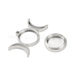 304 Stainless Stee Locket Pendants&nbsp;STAS-S132-14P-01