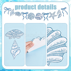 Paper Bowknot Shell Starfish Flag Hanging Banners&nbsp;AJEW-NB0008-39