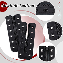 Cowhide Leather Lace-in Shoe Zipper Inserts&nbsp;DIY-WH0671-073A