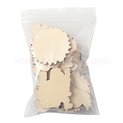 16Pcs 8 Styles Momther's Day Wooden Pendants&nbsp;WOOD-FS0001-38
