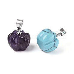 Natural & Synthetic Mixed Stone Pumpkin Charms&nbsp;G-T143-22M