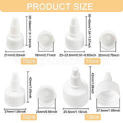 48pcs 4 style Plastic Twist Bottle Cap&nbsp;FIND-BC0004-01