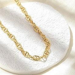 Brass Oval Link Chain Necklaces&nbsp;NJEW-A042-16G