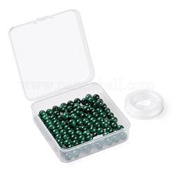 100Pcs 8mm Natural Malachite Round Beads&nbsp;DIY-LS0002-33