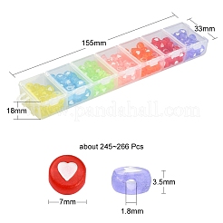245~266Pcs 7 Colors Transparent Acrylic Beads&nbsp;TACR-YW0001-57