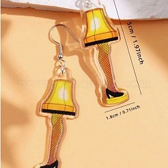 Acrylic & Iron Dangle Earrings for Women&nbsp;WG22366-01