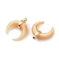 Natural Yellow Shell Pendants&nbsp;SSHEL-L018-004