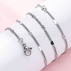 Brass Curb Chains Necklaces for Women&nbsp;NJEW-D302-07P