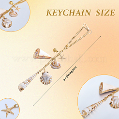 3Pcs Alloy Car Air Vent Clips and Aluminium & Shell Hanging Ornaments&nbsp;HJEW-JOY00005
