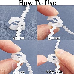 100Pcs 2 Colors Plastic Shoelace Buckle Clips&nbsp;FIND-CP0001-94