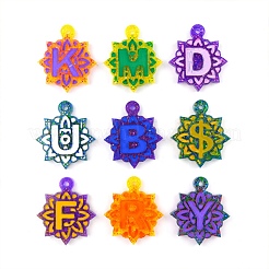26 Letters & Ampersand Flower Pendant Silicone Mold&nbsp;DIY-O008-01
