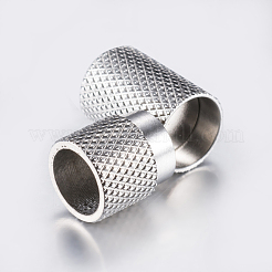 Tarnish Resistant 304 Stainless Steel Magnetic Clasps with Glue-in Ends&nbsp;STAS-F132-44P-7mm