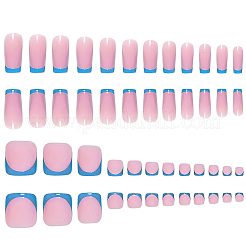 1 Bag ABS Plastic Full Cover Press On False Nails & Toe&nbsp;MRMJ-CP0001-54B