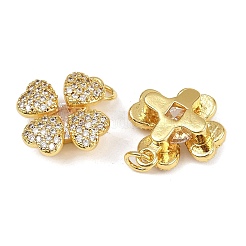 Brass Micro Pave Cubic Zirconia Pendants&nbsp;KK-A257-17G