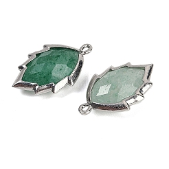 Natural Green Aventurine Faceted Leaf Pendants&nbsp;G-I375-04P-18