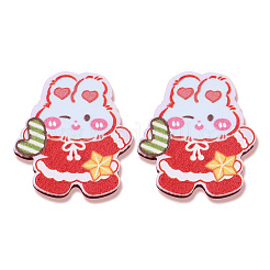 Printed Embossed Opaque Acrylic Cabochons&nbsp;OACR-N135-02C-01A