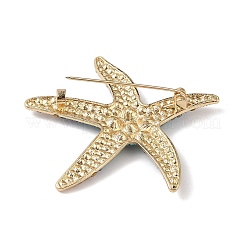 Starfish Alloy Rhinestone Sea Animal Brooches&nbsp;JEWB-S023-01A