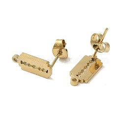 Ion Plating(IP) 304 Stainless Steel Stud Earring Findings&nbsp;STAS-I206-63G