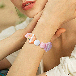 20Pcs 10 Colors Cup Cake Food Grade Eco-Friendly Silicone Beads&nbsp;SIL-DC0001-71