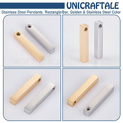 8Pcs 2 Colors 304 Stainless Steel Pendants&nbsp;FIND-UN0004-05