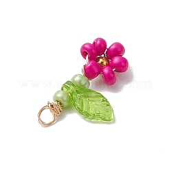 12Pcs Seed Beads Beaded Charms&nbsp;PALLOY-MZ00281