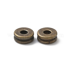 Tibetan Style Flat Round Alloy Spacers Beads&nbsp;X-TIBEP-S293-070AB-LF